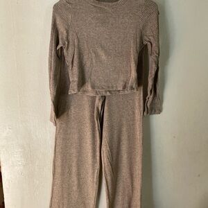 Iris Ribbed Knitwear in Tan